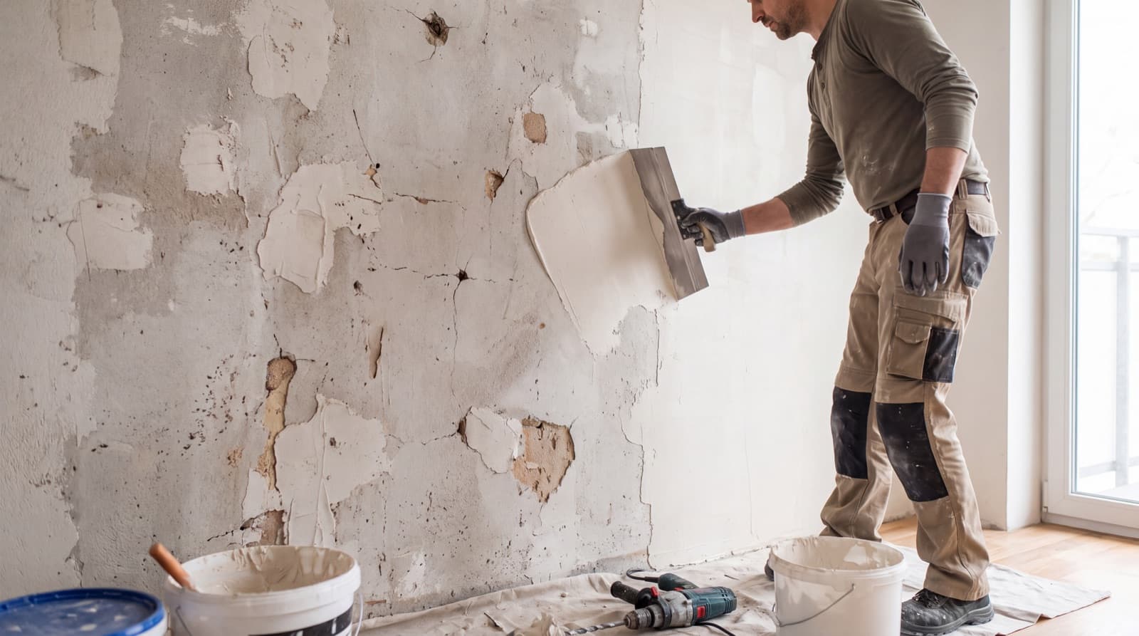 Dik stucwerk door De Urker Stukadoor